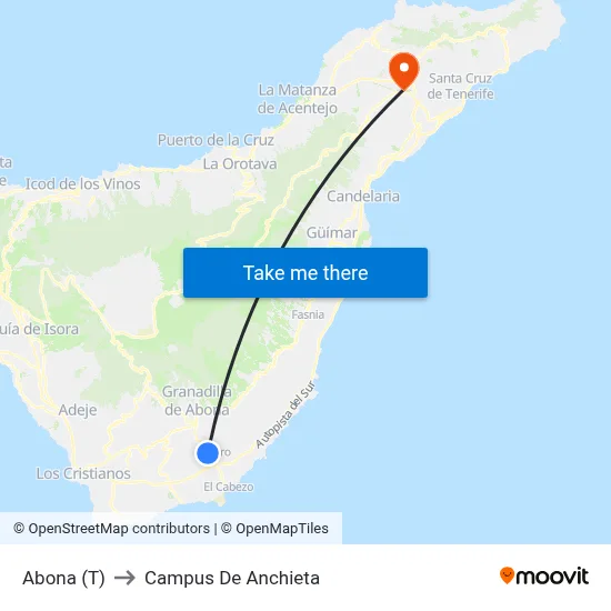 Abona (T) to Campus De Anchieta map