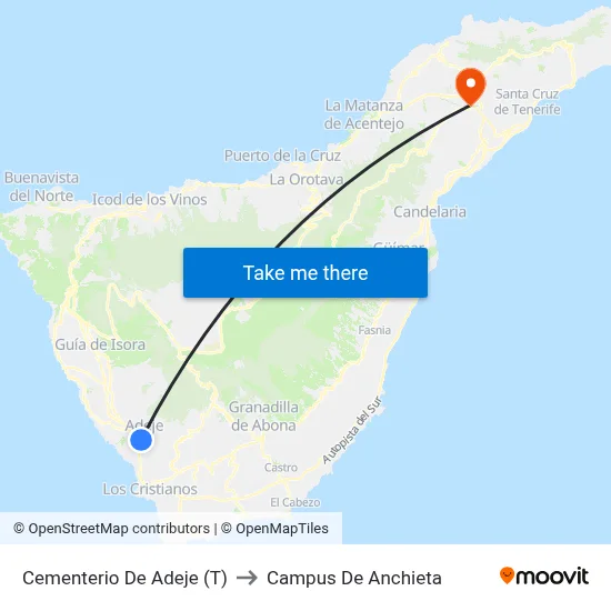Cementerio De Adeje (T) to Campus De Anchieta map