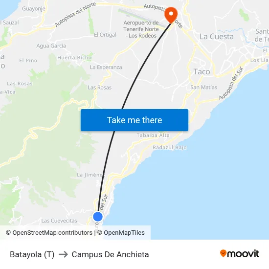Batayola (T) to Campus De Anchieta map