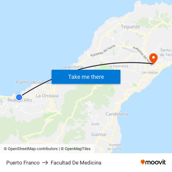 Puerto Franco to Facultad De Medicina map