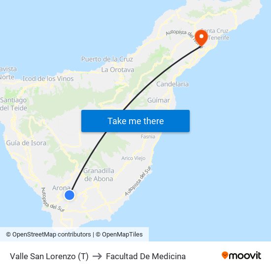 Valle San Lorenzo (T) to Facultad De Medicina map