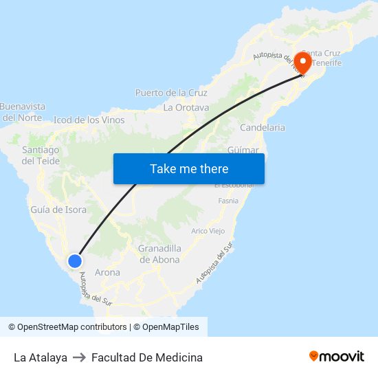 La Atalaya to Facultad De Medicina map