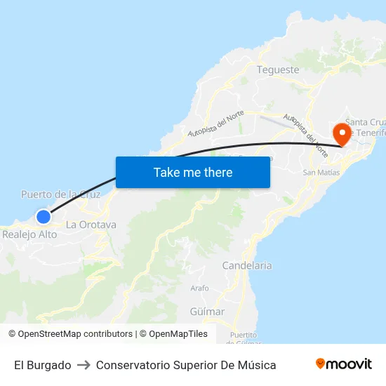 El Burgado to Conservatorio Superior De Música map