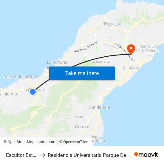 Escultor Estévez to Residencia Universitaria Parque De Las Islas map