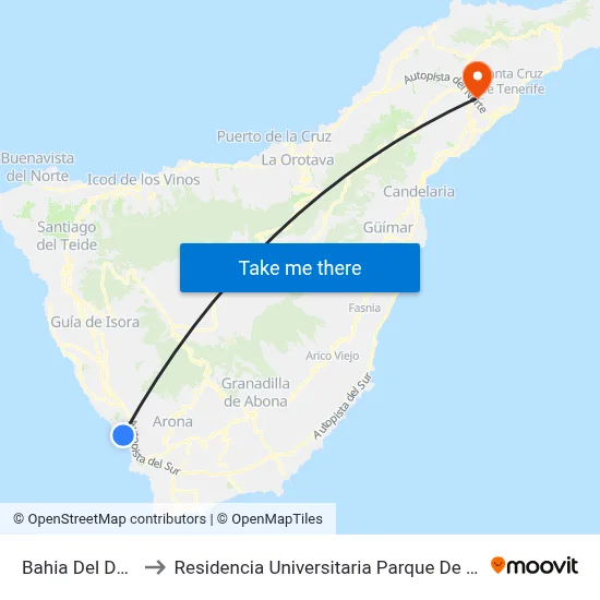 Bahia Del Duque to Residencia Universitaria Parque De Las Islas map