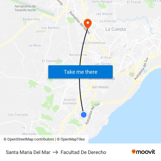 Santa Maria Del Mar to Facultad De Derecho map