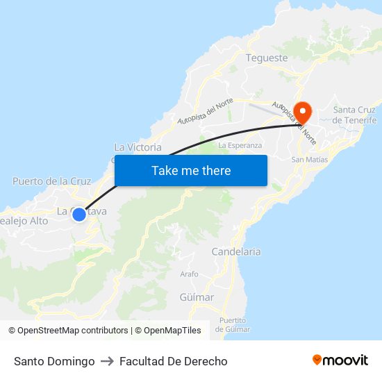 Santo Domingo to Facultad De Derecho map