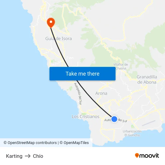 Karting to Chío map