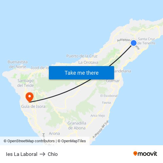 Ies La Laboral to Chío map