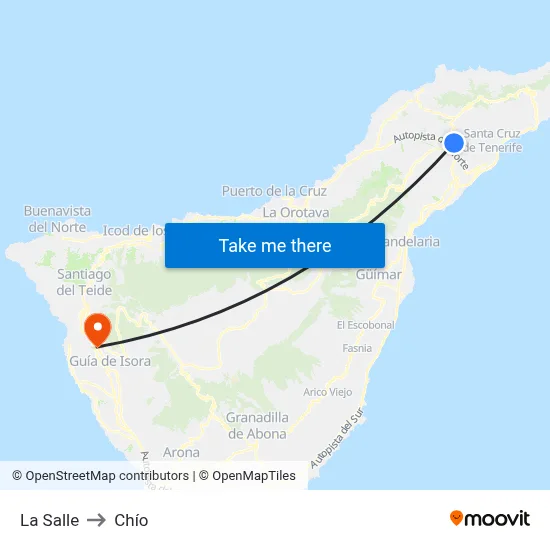 La Salle to Chío map