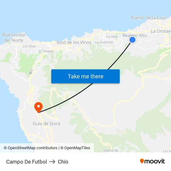 Campo De Futbol to Chío map