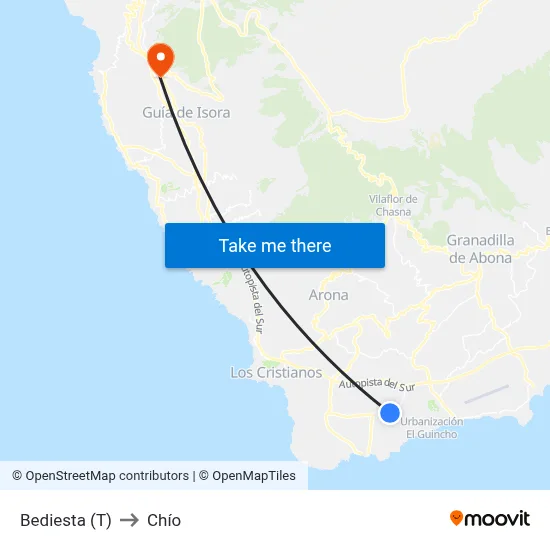 Bediesta (T) to Chío map