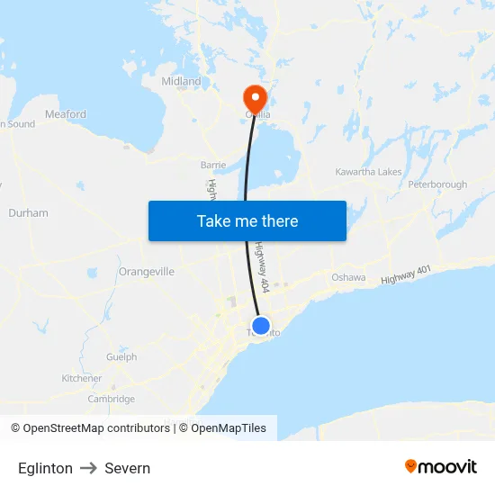 Eglinton to Severn map