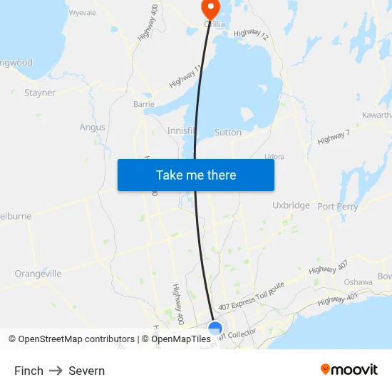 Finch to Severn map