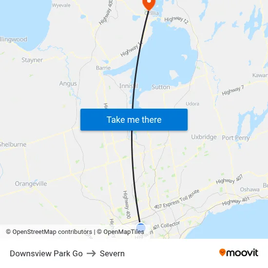 Downsview Park Go to Severn map