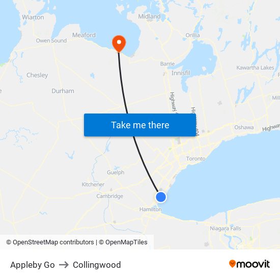 Appleby Go to Collingwood map