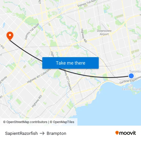 SapientRazorfish to Brampton map