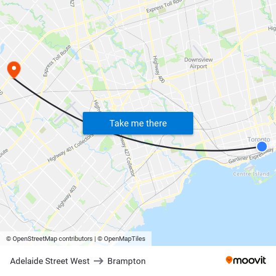 Adelaide Street West to Adelaide Street West map