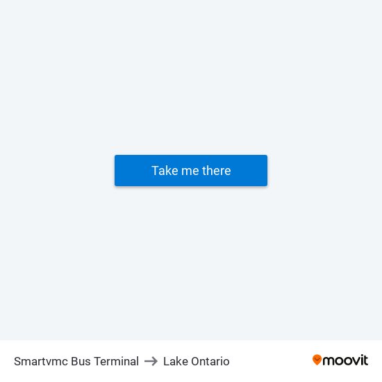 Smartvmc Bus Terminal to Lake Ontario map