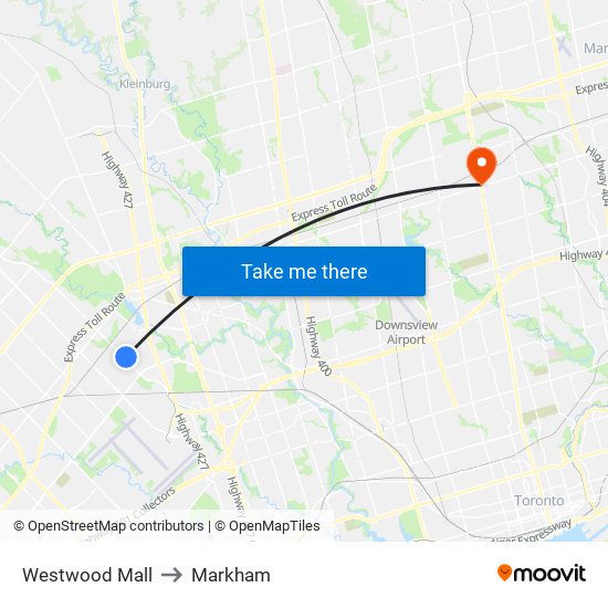 Westwood Mall to Westwood Mall map