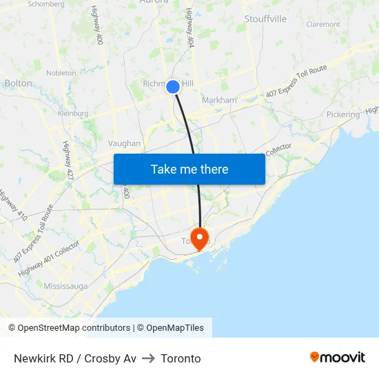 Newkirk RD / Crosby Av to Toronto map