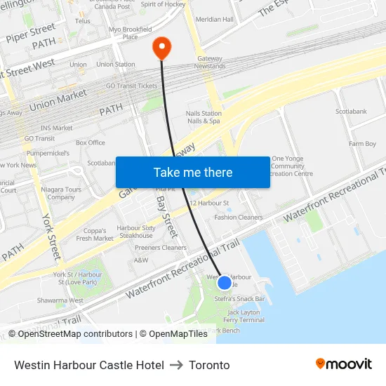 Westin Harbour Castle Hotel to Toronto map