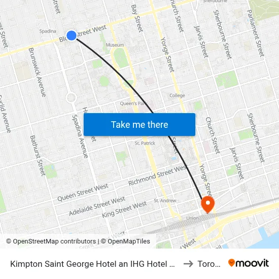 Kimpton Saint George Hotel an IHG Hotel Toronto to Toronto map