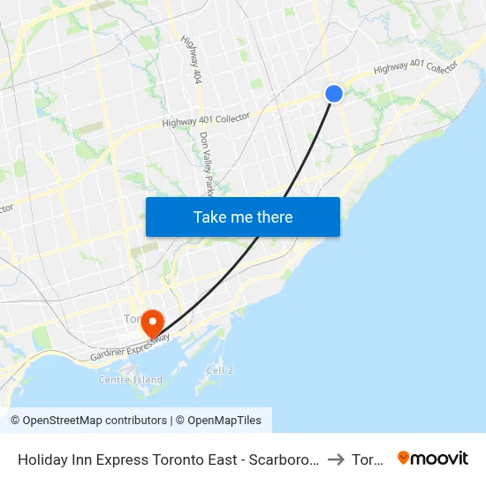 Holiday Inn Express Toronto East - Scarborough, An Ihg Hotel to Toronto map