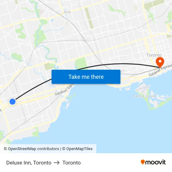 Deluxe Inn, Toronto to Toronto map