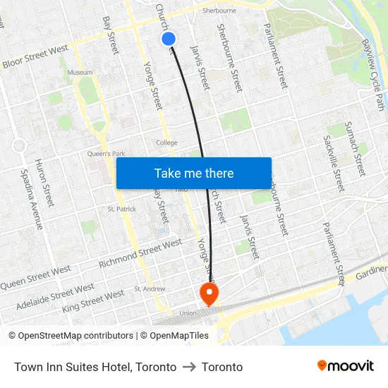 Town Inn Suites Hotel, Toronto to Toronto map