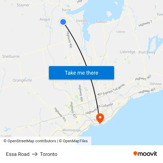 Essa Road to Toronto map