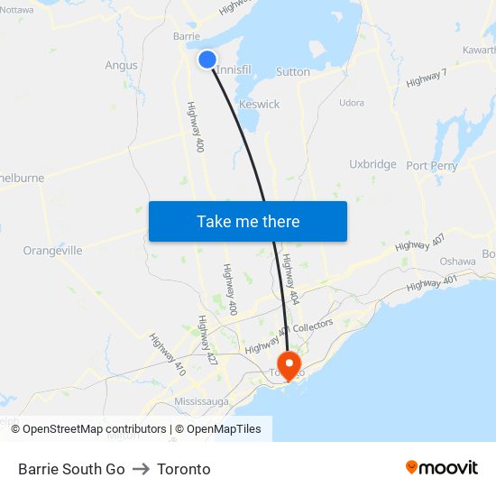 Barrie South Go to Barrie South Go map