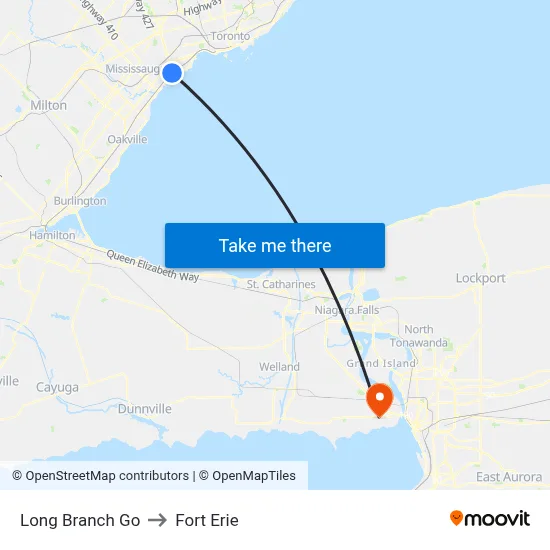 Long Branch Go to Fort Erie map
