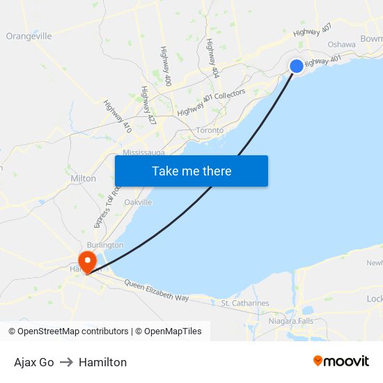 Ajax Go to Hamilton map