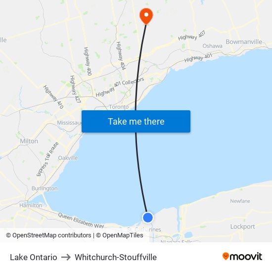 Lake Ontario to Lake Ontario map