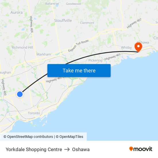 Yorkdale Shopping Centre to Yorkdale Shopping Centre map
