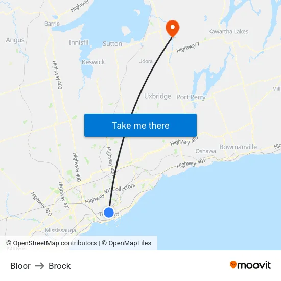 Bloor to Brock map