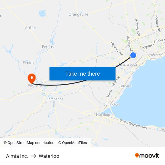 Aimia Inc. to Waterloo map