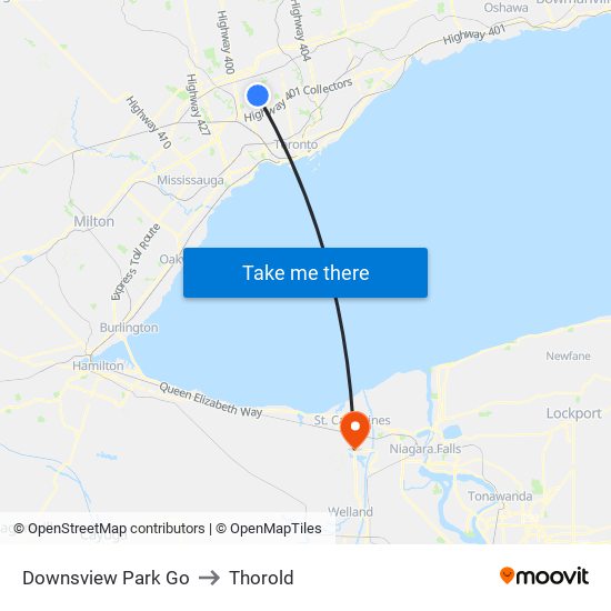 Downsview Park Go to Thorold map