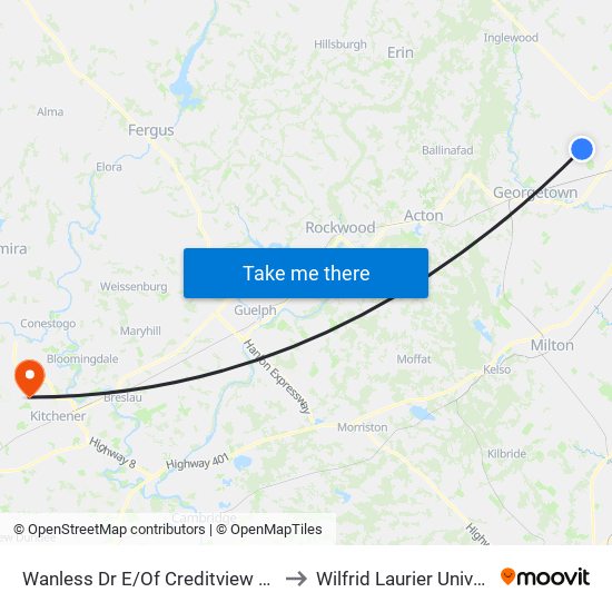 Wanless Dr E/Of Creditview Rd - 4a to Wilfrid Laurier University map