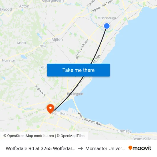 Wolfedale Rd at 3265 Wolfedale Rd to Mcmaster University map