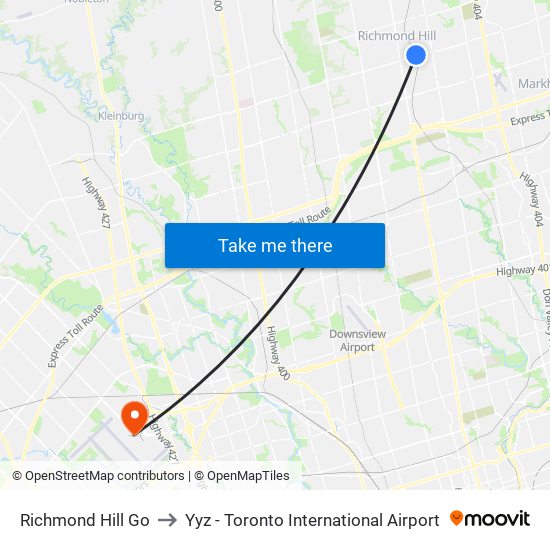 Richmond Hill Go to Richmond Hill Go map