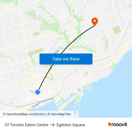 Cf Toronto Eaton Centre to Eglinton Square map