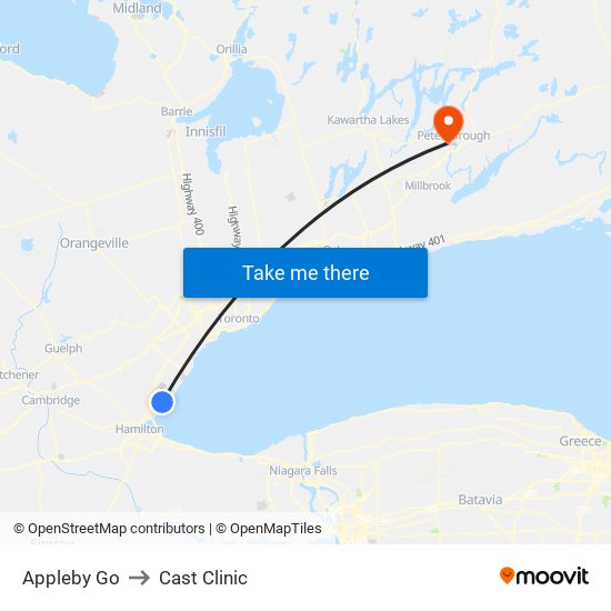 Appleby Go to Cast Clinic map