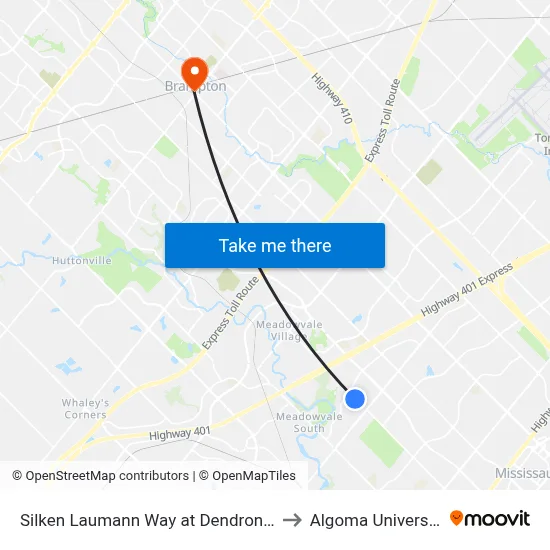 Silken Laumann Way at Dendron St to Algoma University map