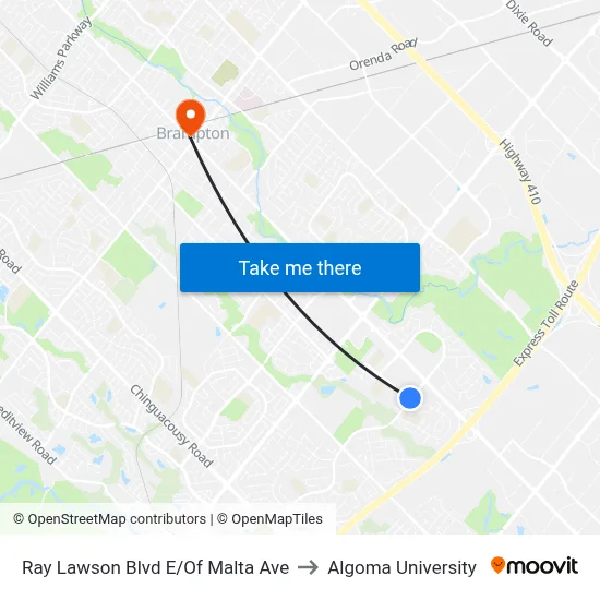 Ray Lawson Blvd E/Of Malta Ave to Algoma University map