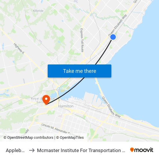 Appleby Go to Mcmaster Institute For Transportation & Logistics map