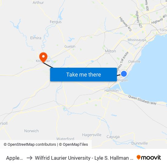 Appleby Go to Wilfrid Laurier University - Lyle S. Hallman Faculty Of Social Work map