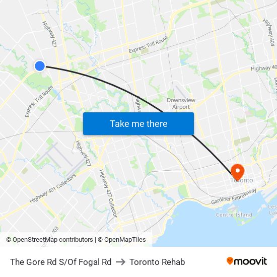 The Gore Rd S/Of Fogal Rd to Toronto Rehab map