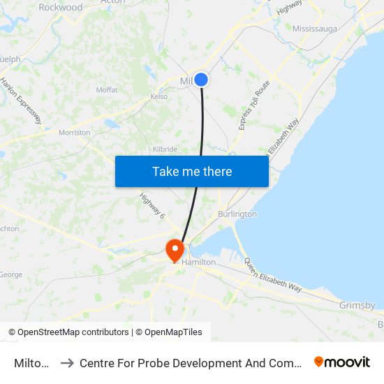 Milton Go to Centre For Probe Development And Commercialization map